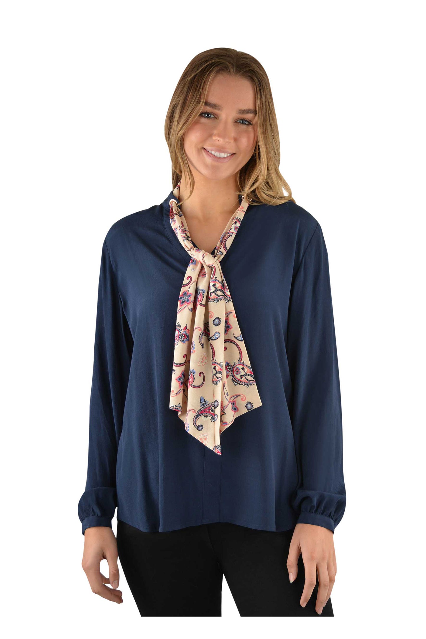 SCARF L/S BLOUSE
