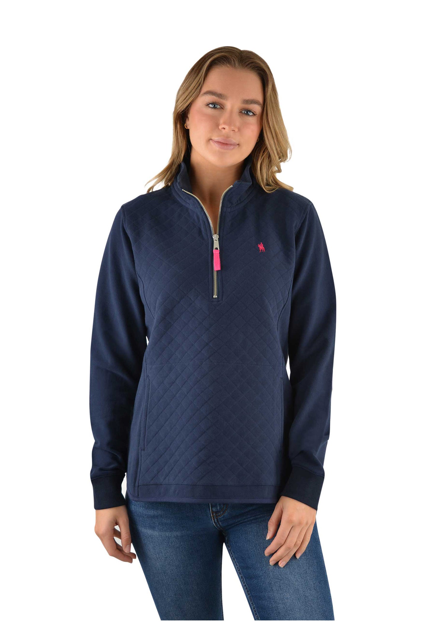 QUILTED QTR ZIP RUGBY