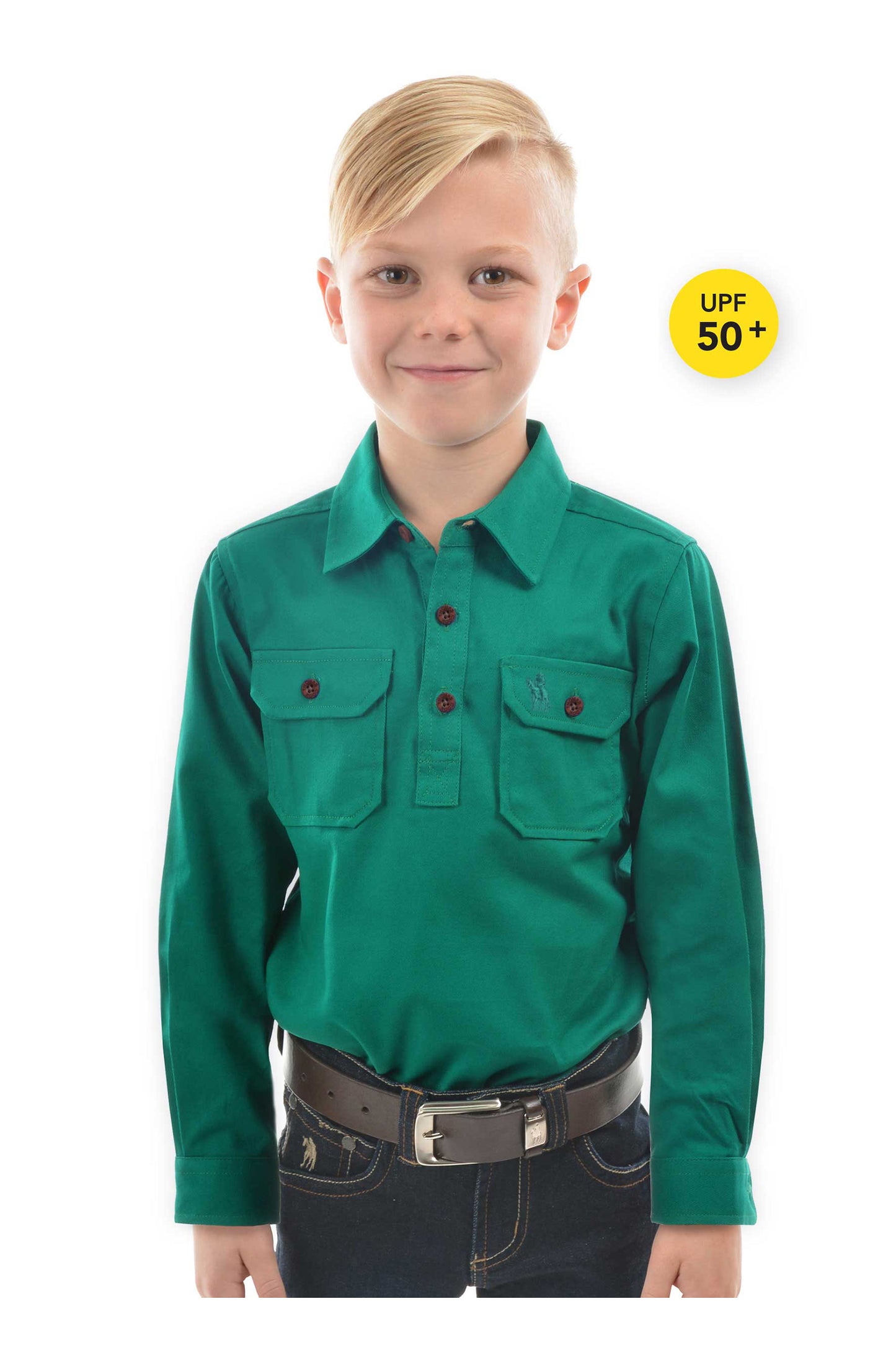 KIDS HEAVY DRILL LS SHIRT