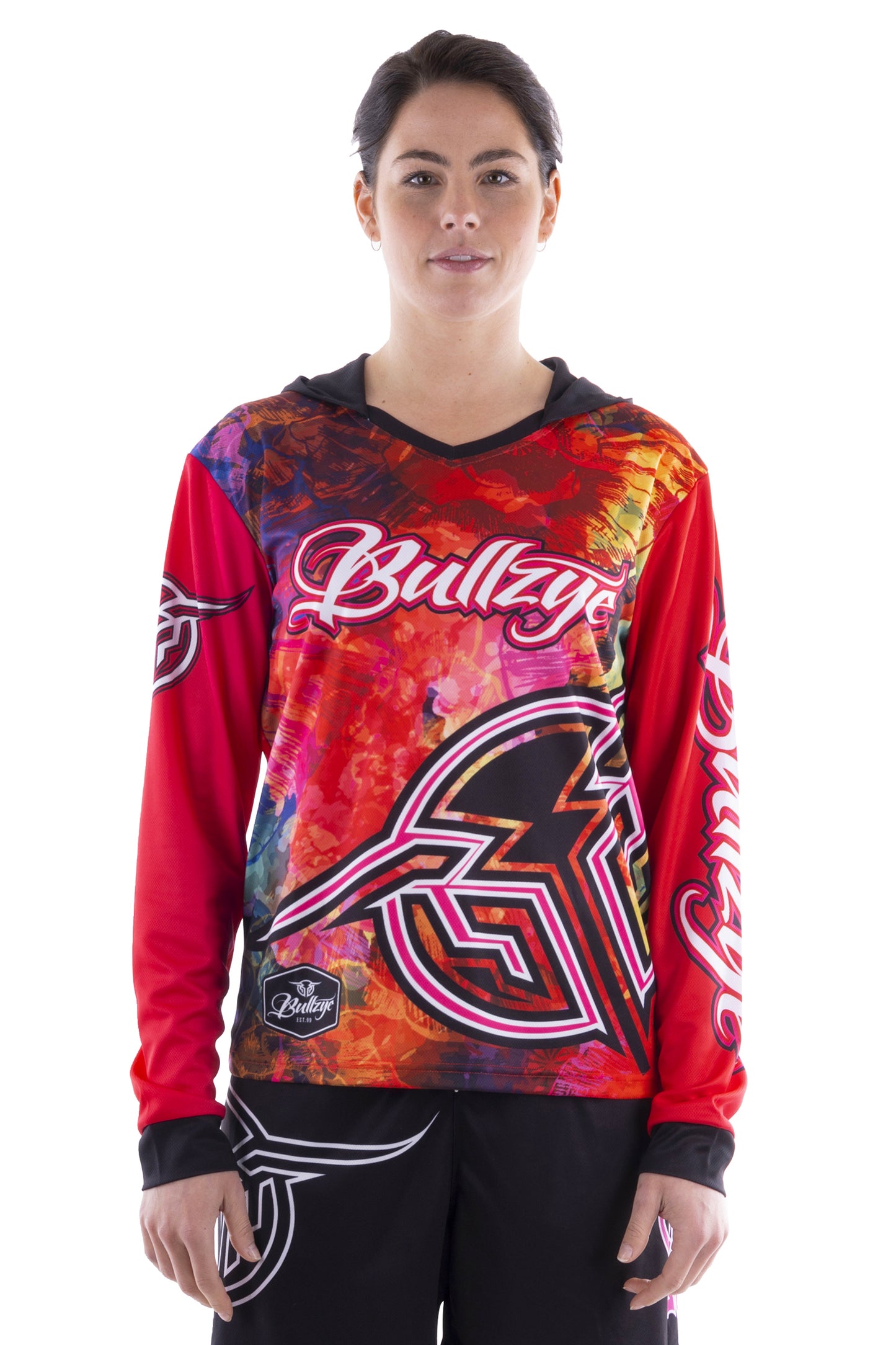 WMNS BLOTCH HOODED LS TEE