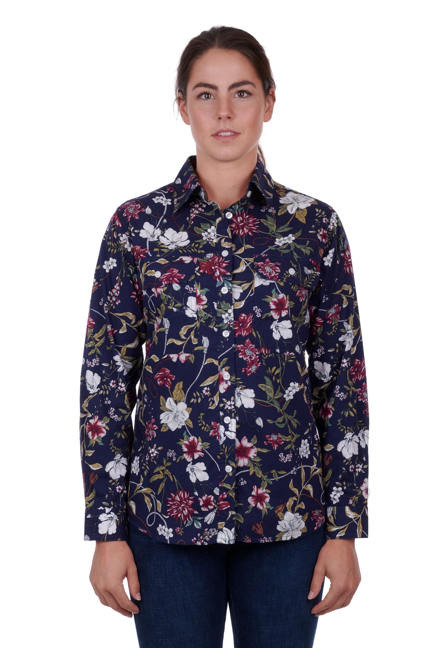 WMNS SARAH F/PLKT LS SHIRT