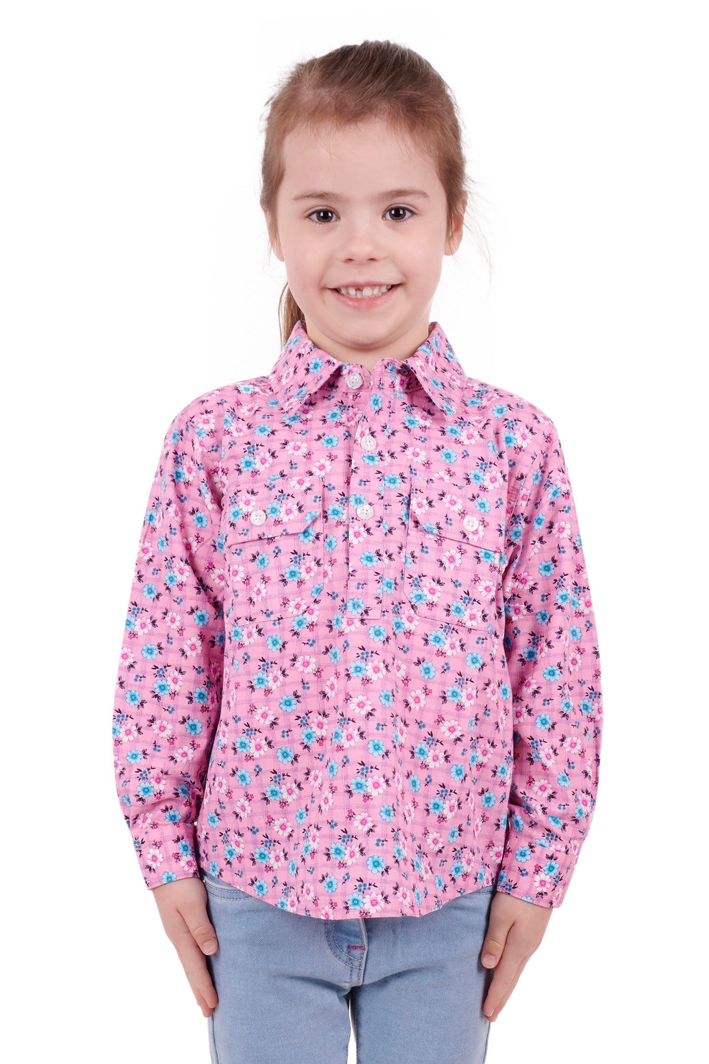 KIDS FLORIA H/PLKT LS SHIRT