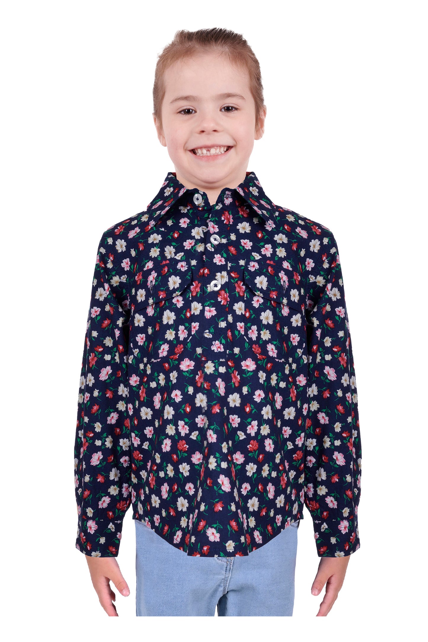 KIDS STEPH H/PLKT LS SHIRT