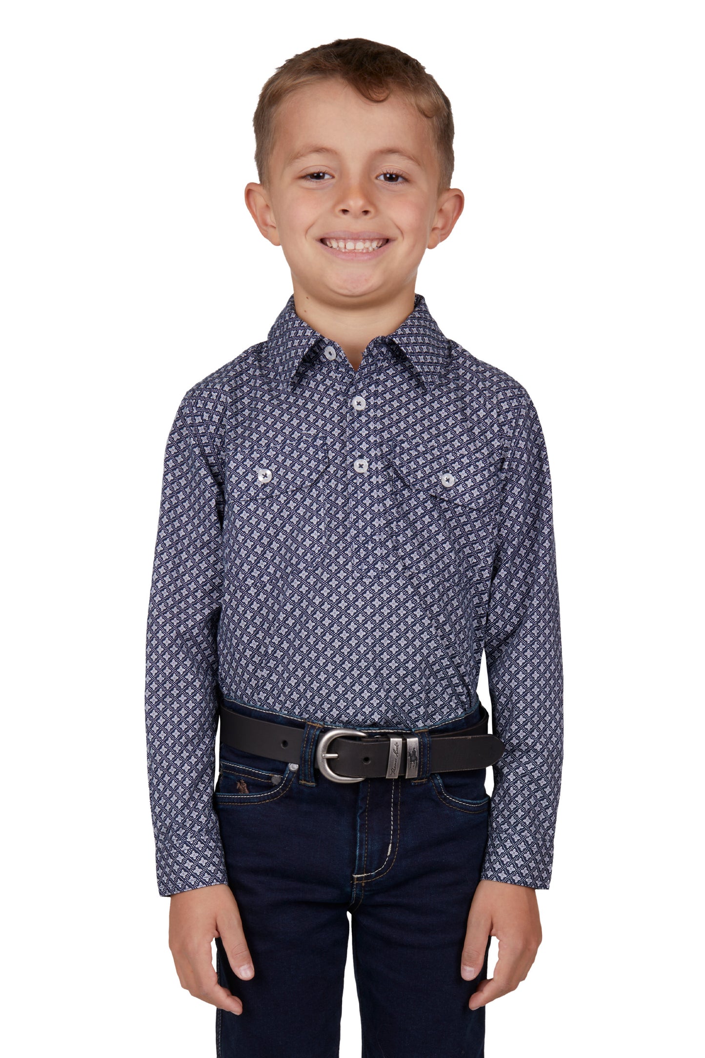 KIDS QUIN H/PLKT LS SHIRT