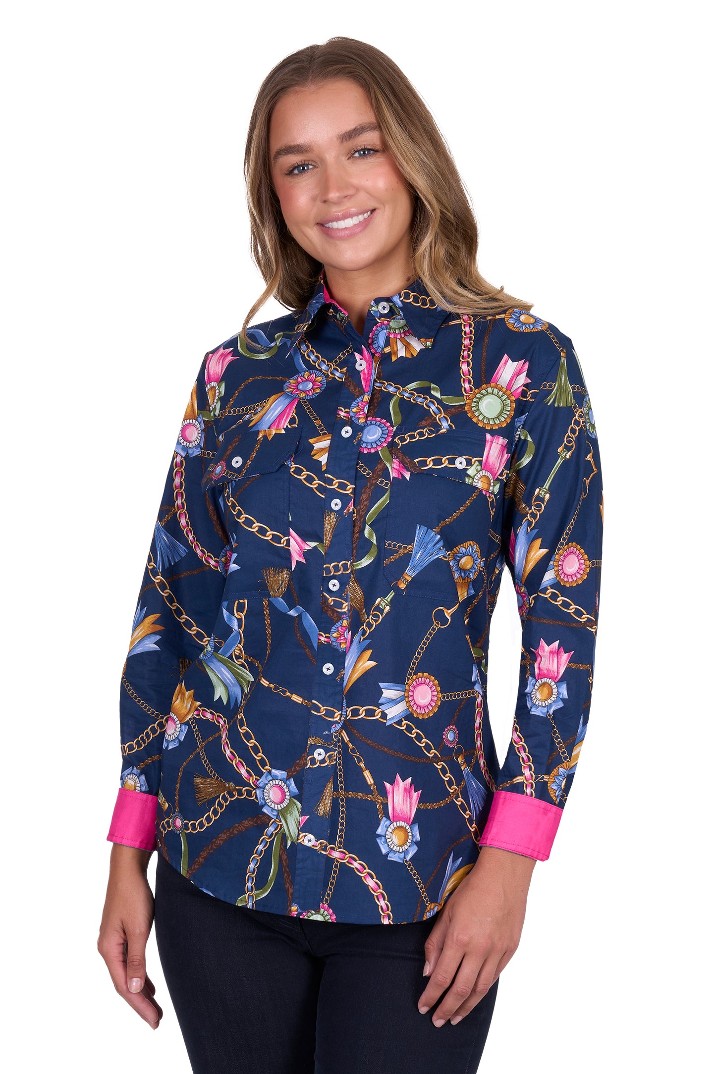 WMNS JOLIE FULL PLKT LS SHIRT