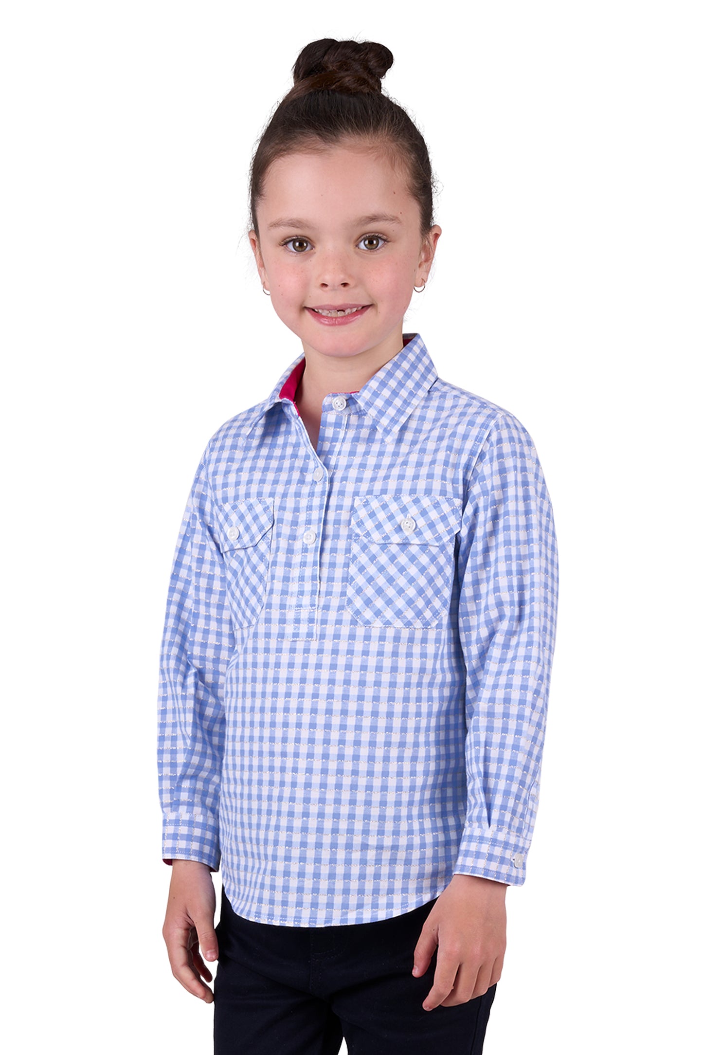 KIDS RUX 1/2 PLKT LS SHIRT