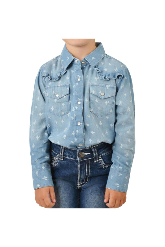 ADRIANA PRINT WESTERN LS SHIRT
