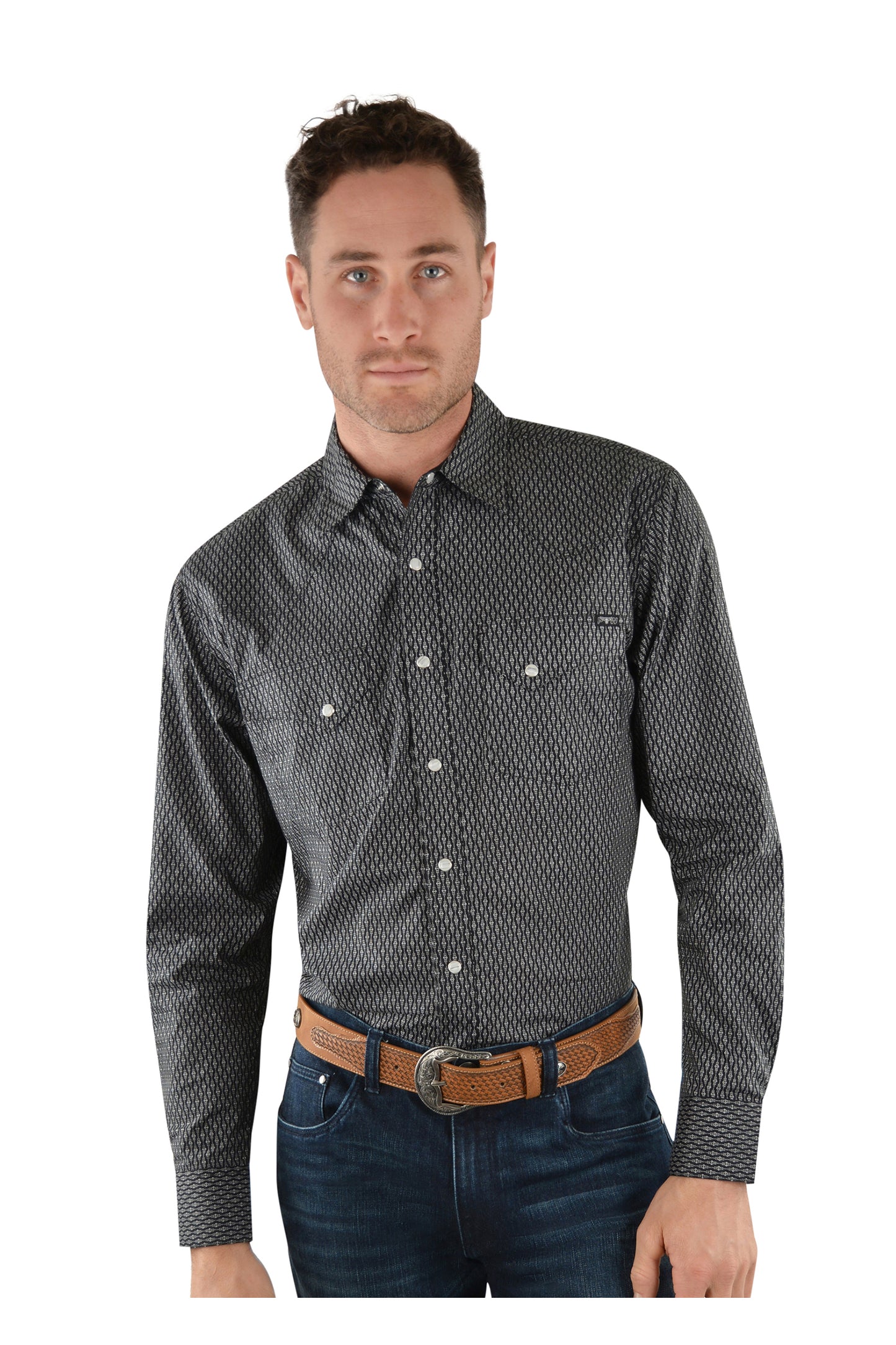 HEDE PRINT WESTERN L/S SHIRT