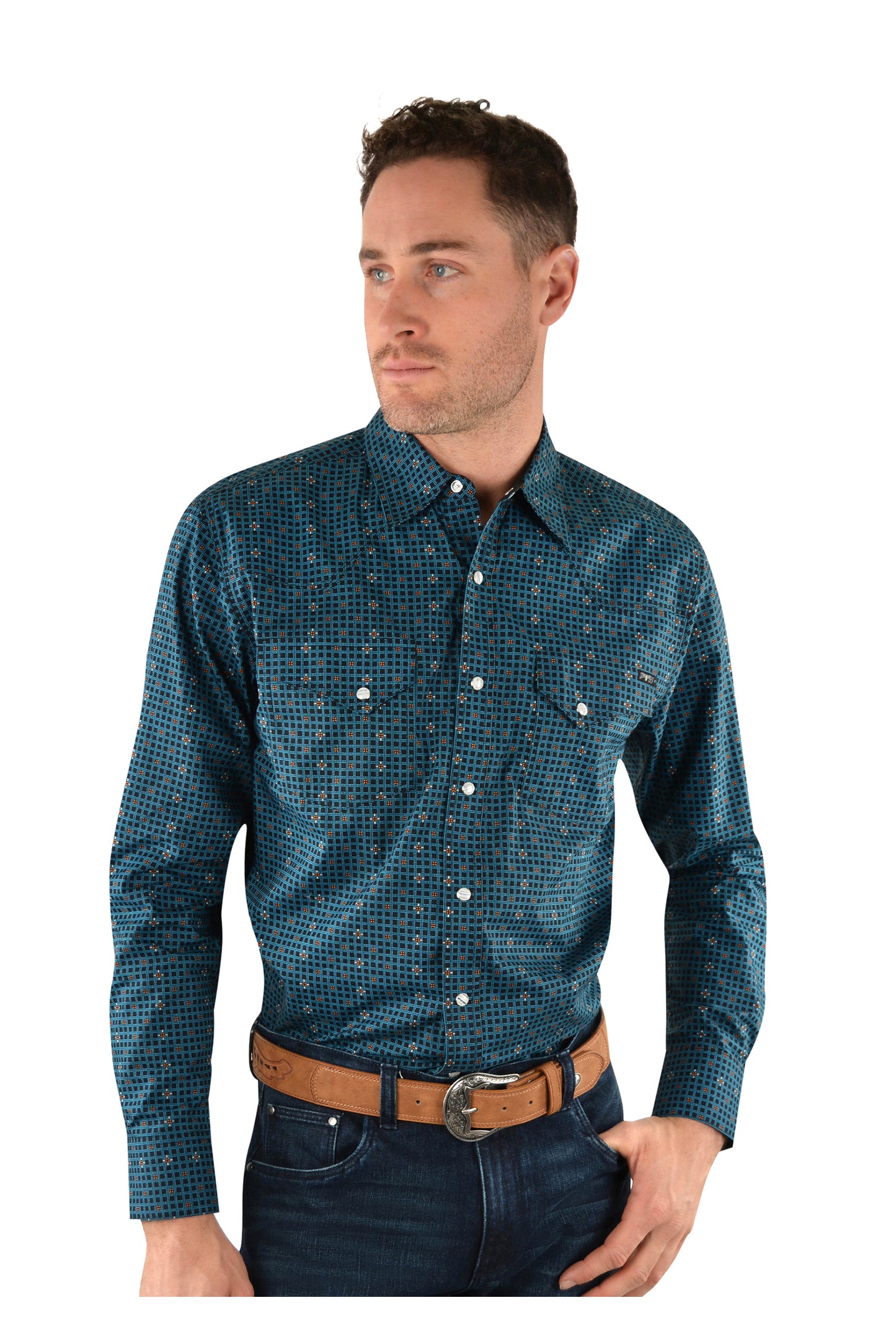 GEORGE PRINT WESTERN L/S SHIRT