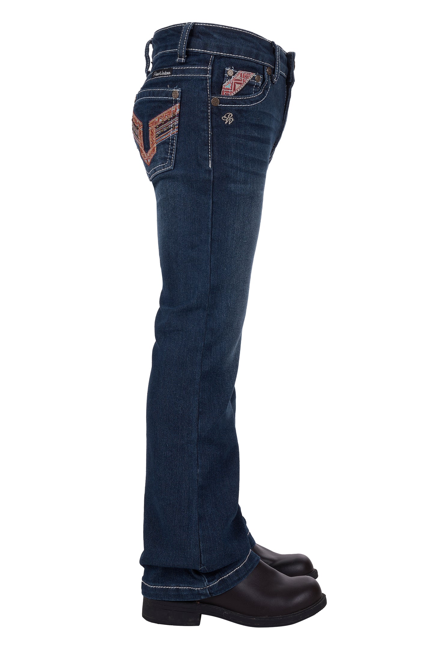 GIRLS AZTEC BOOT CUT JEAN