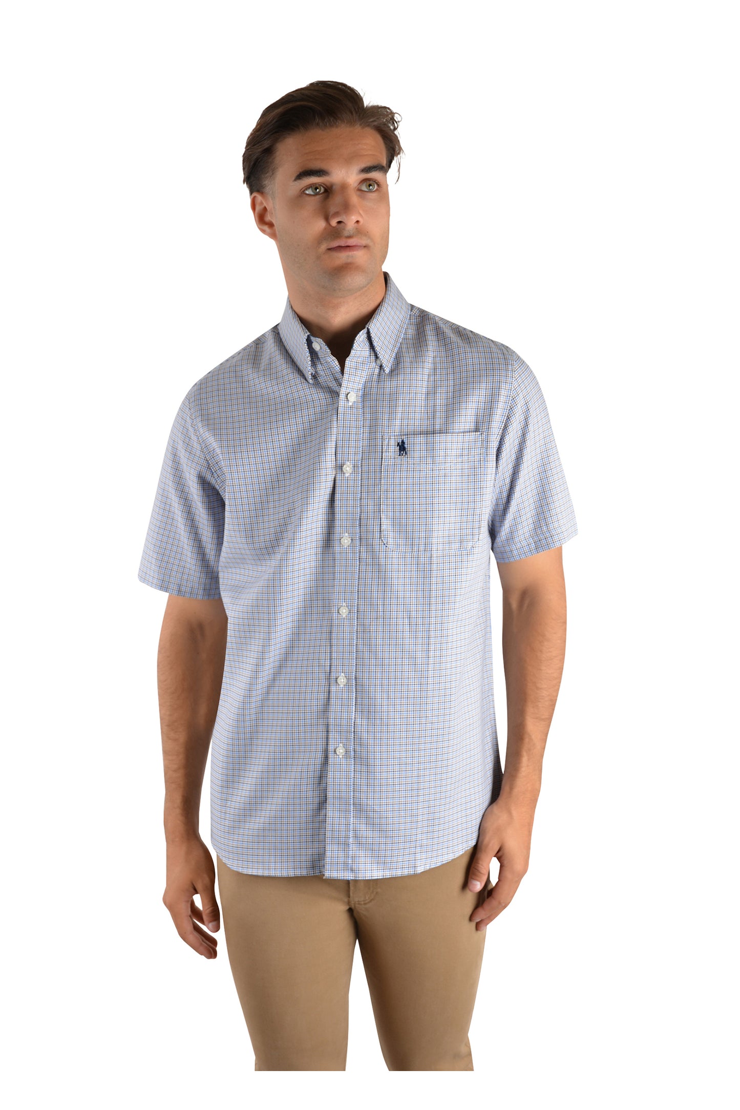 OXFORD CHECK 1-PKT S/S SHIRT