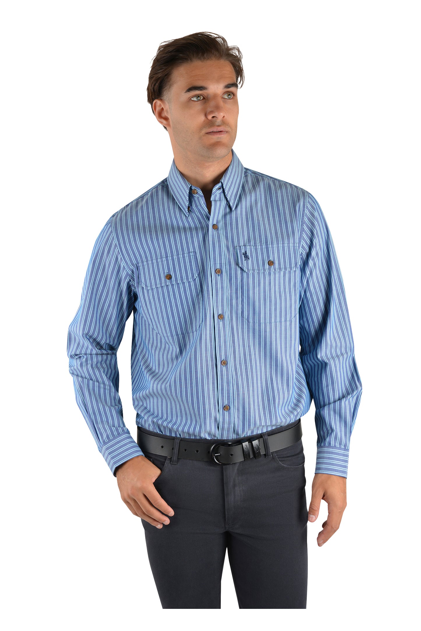 HEATH STRIPE 2-PKT L/S SHIRT