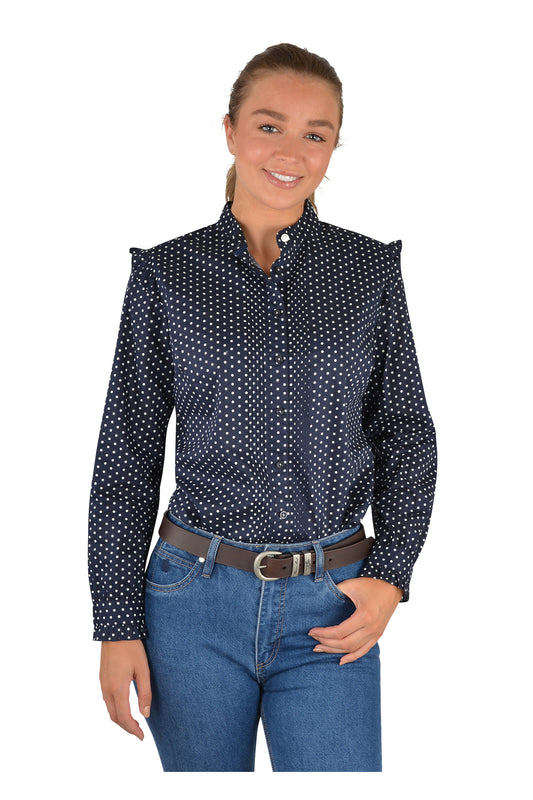 ZARA COLLARLESS L/S SHIRT