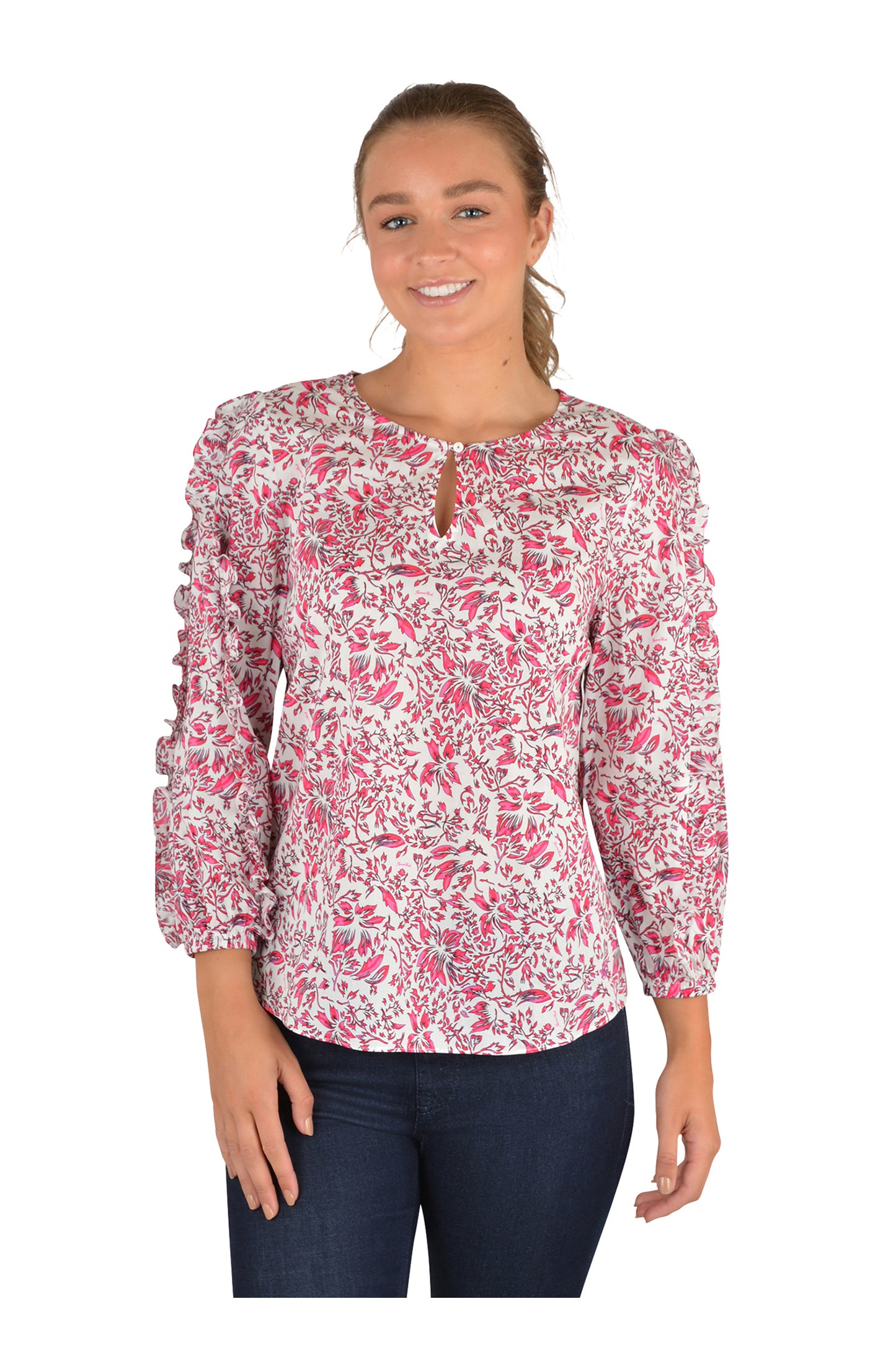 POPPY RUFFLE SLEEVE BLOUSE
