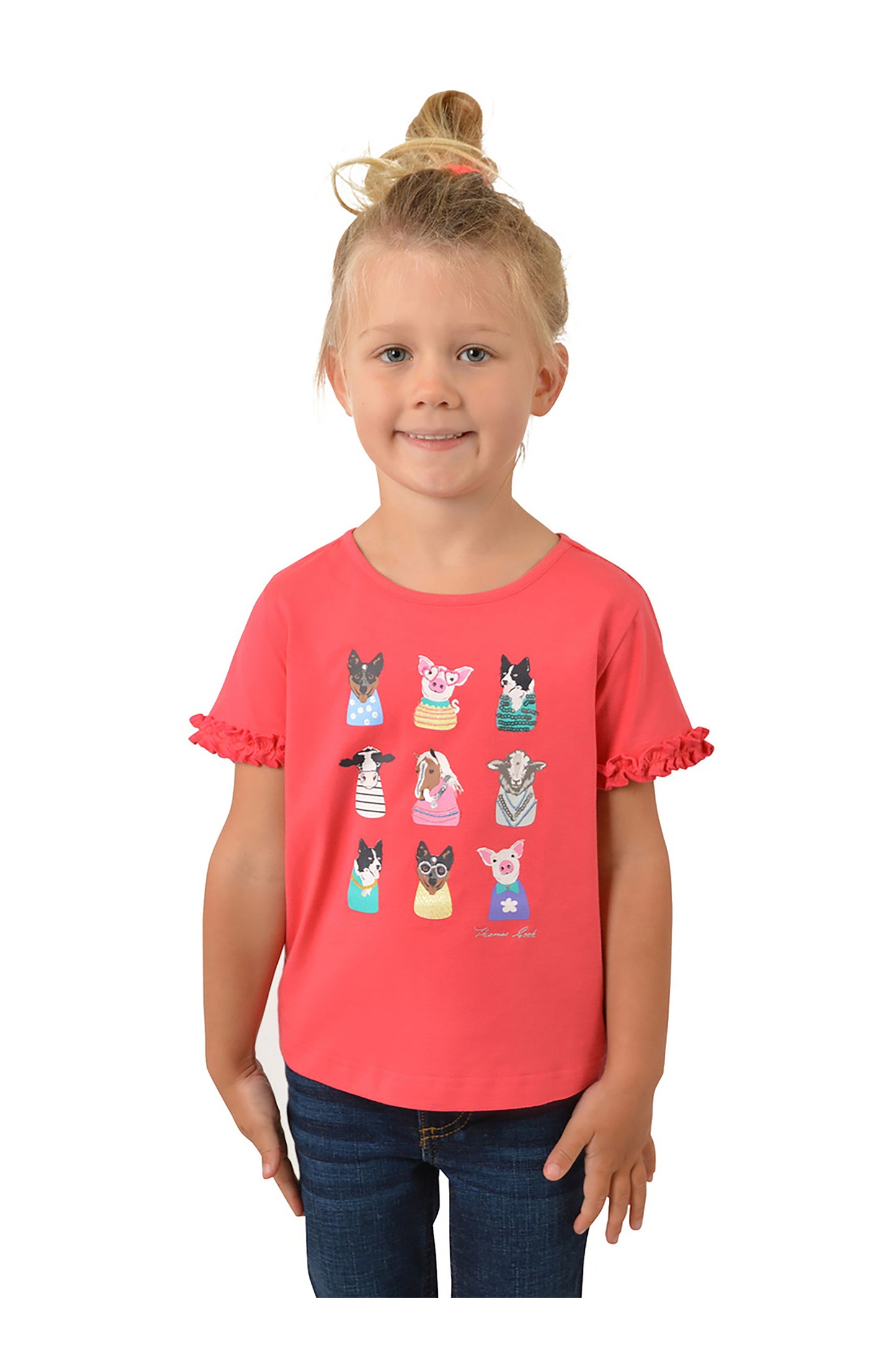 MAGNOLIA FARM FRILL SLEEVE TEE