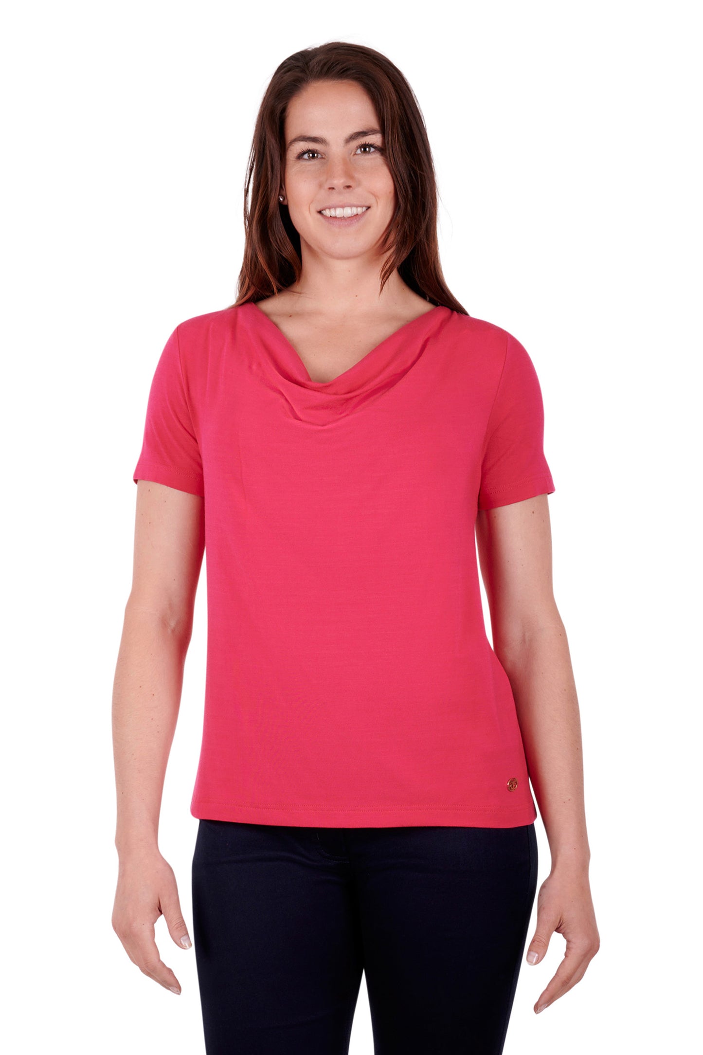 WMNS SUSAN COWL NECK SS TEE