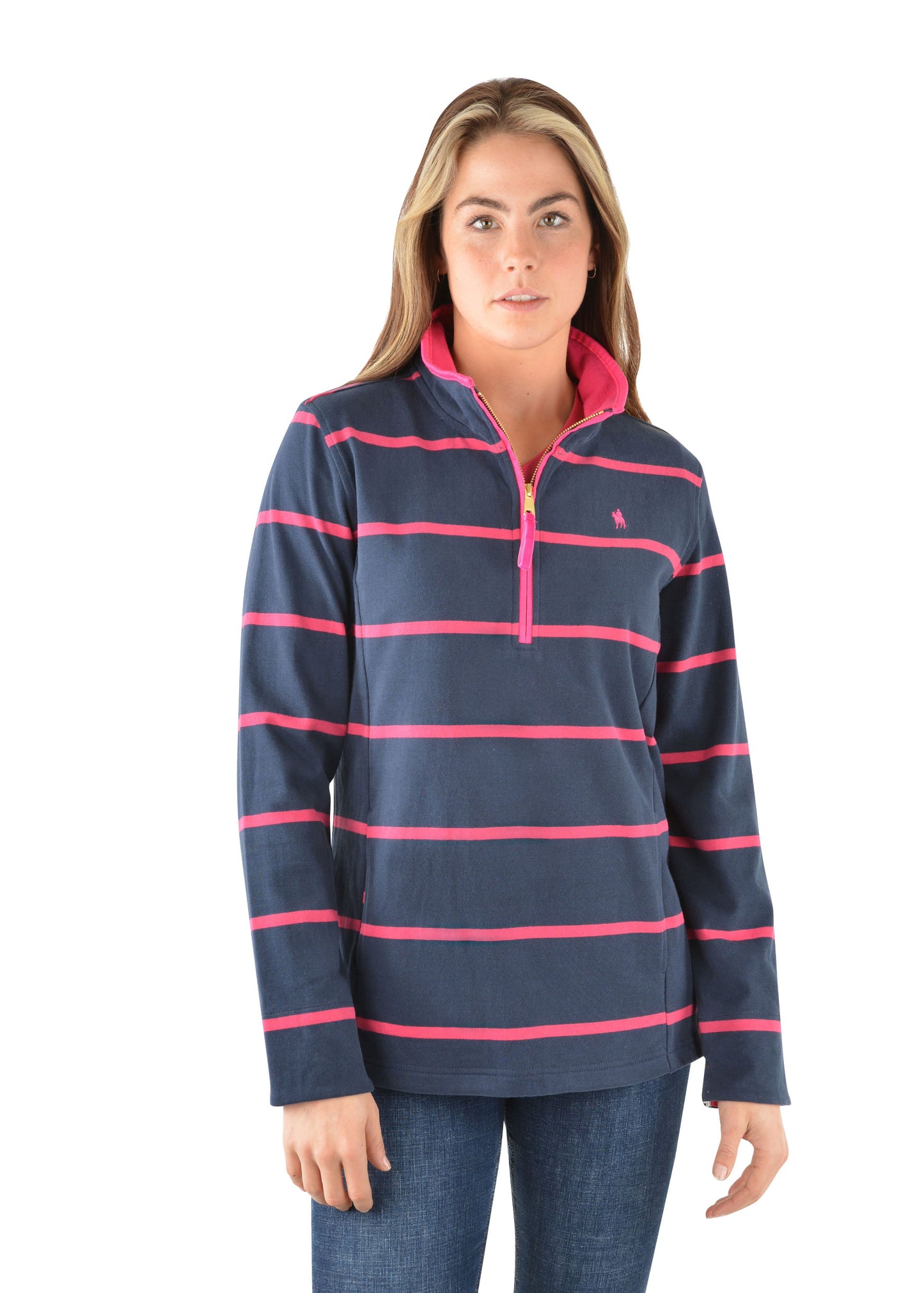 WMNS NICOLE 1/4 ZIP RUGBY