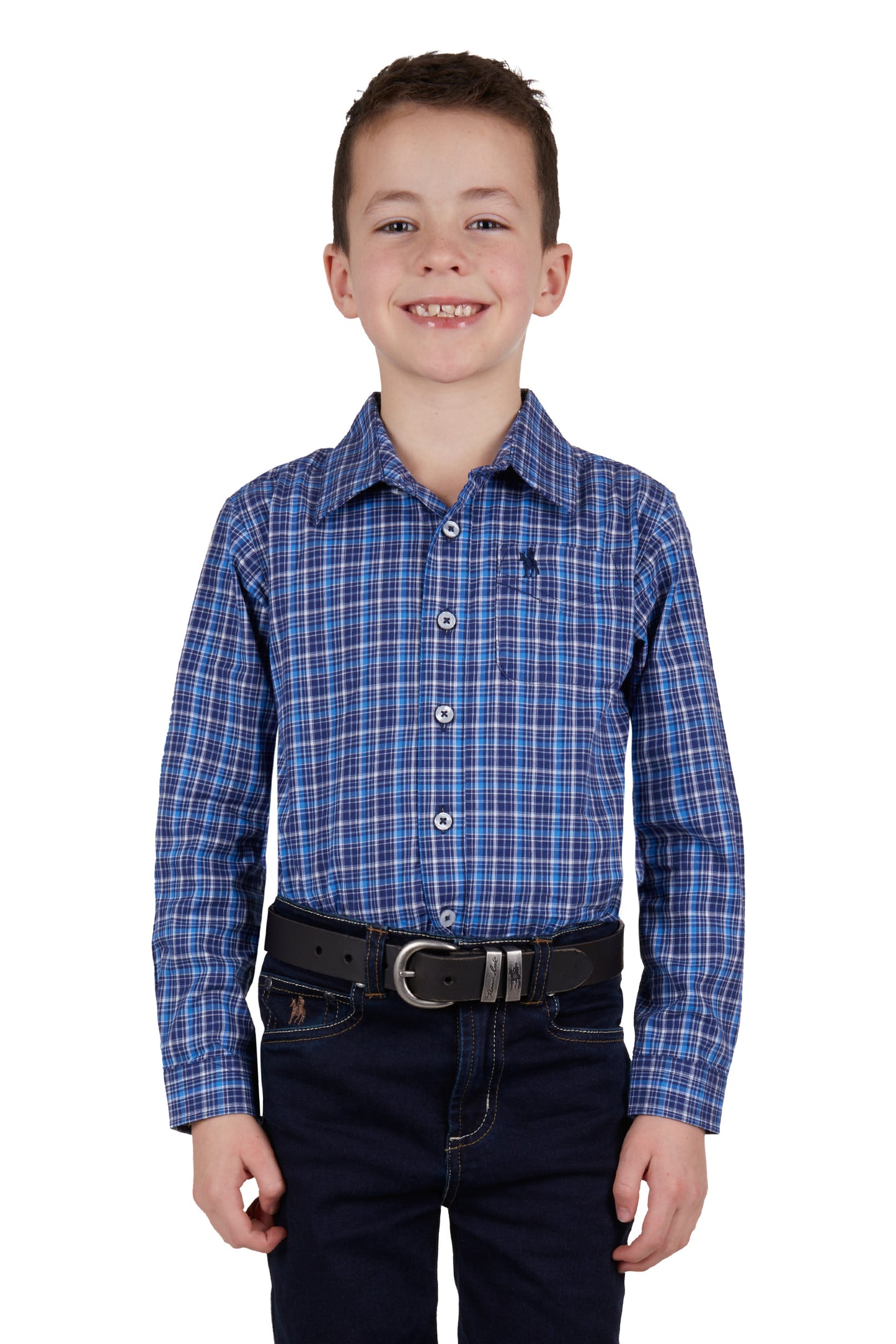 BOYS ANGUS 1PKT LS SHIRT