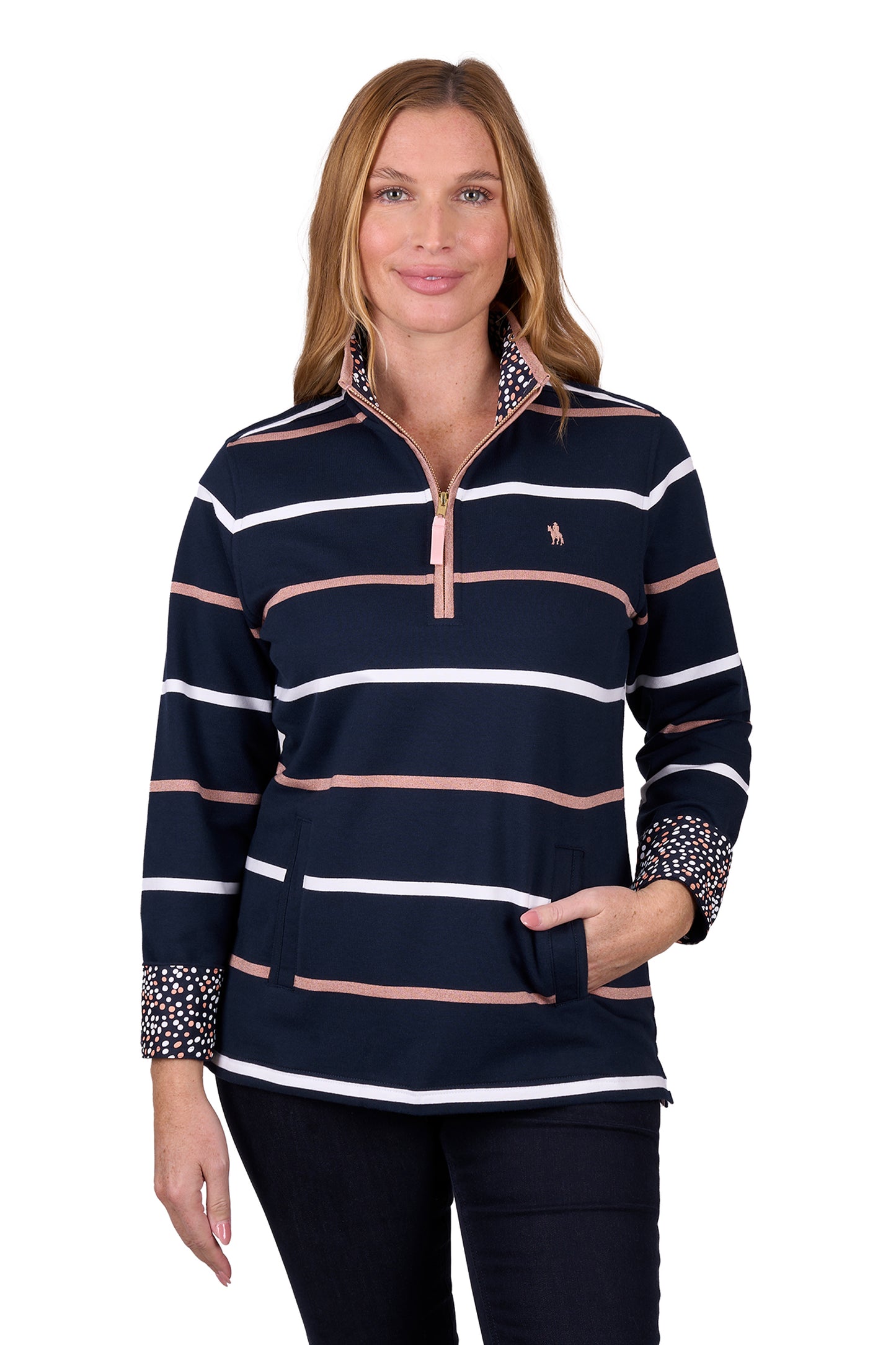 WMNS MATILDA 1/4 ZIP RUGBY