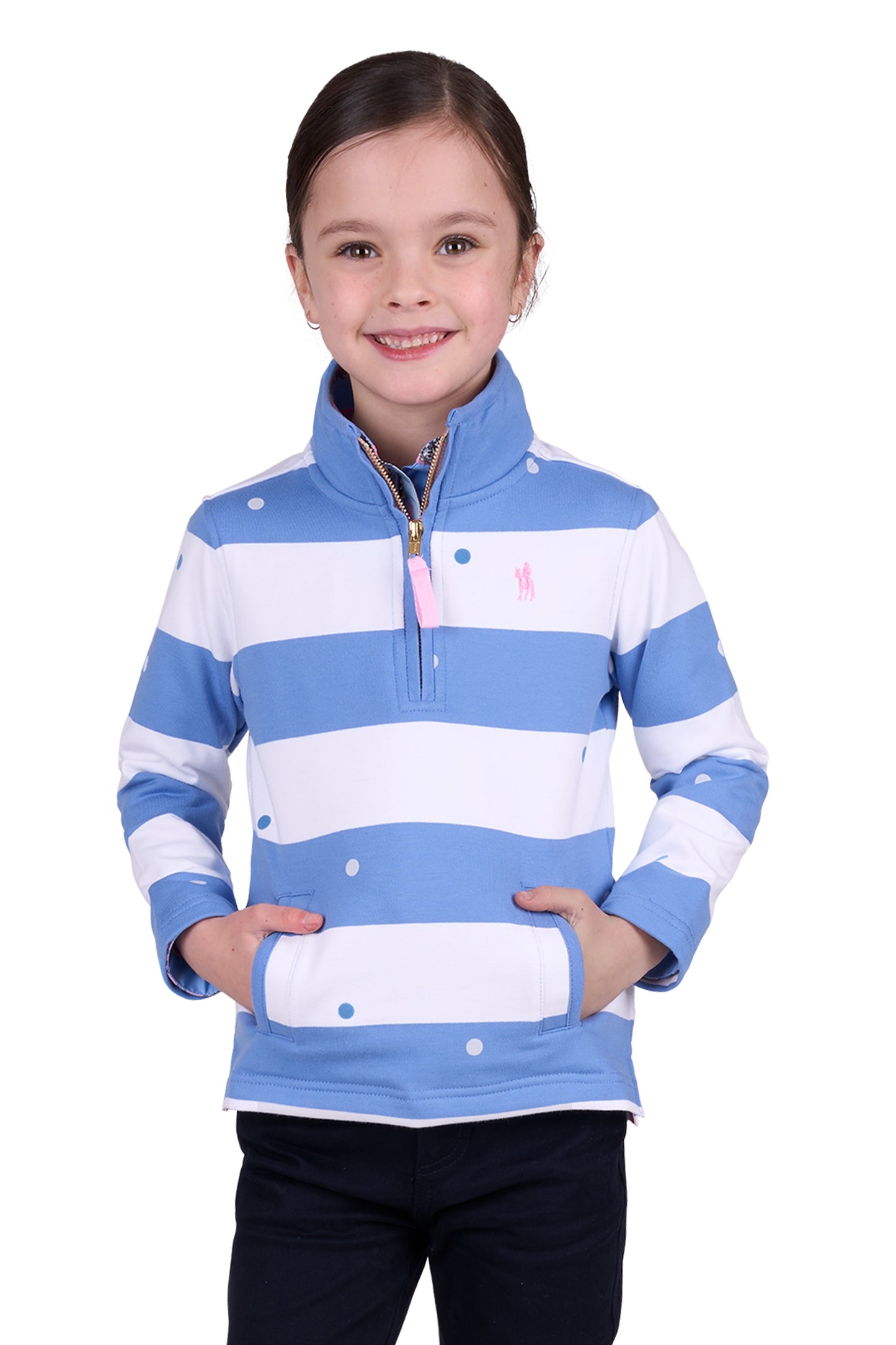 GIRLS EDEN 1/4 ZIP RUGBY