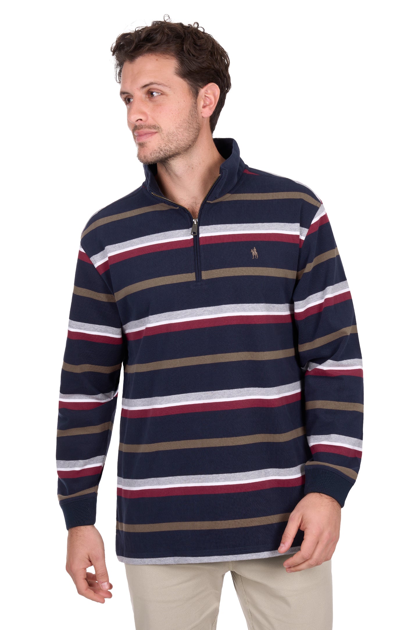 MENS NICHOLAS 1/4 ZIP RUGBY