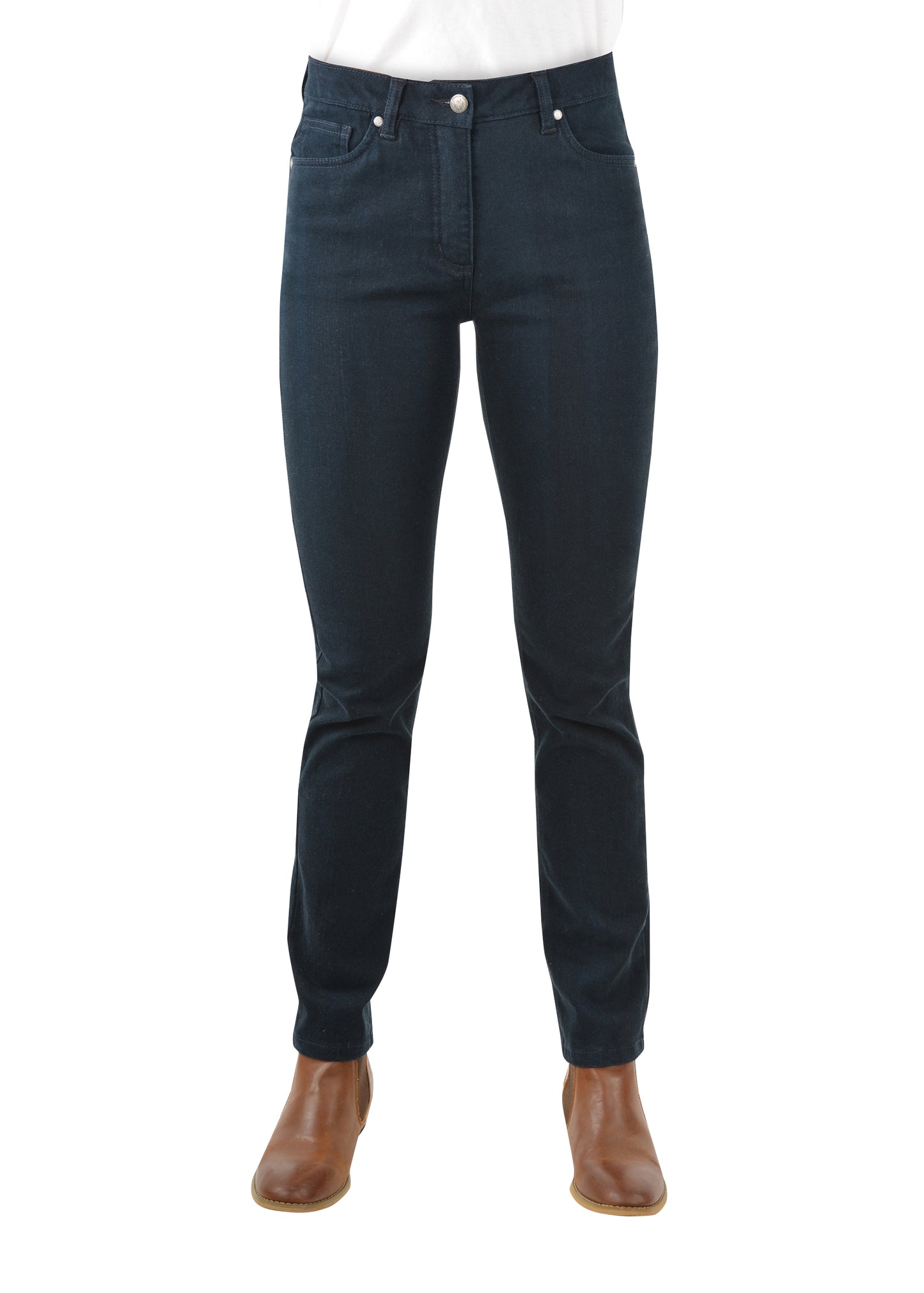 WMN COLOURED WOOL DENIM W/JEAN