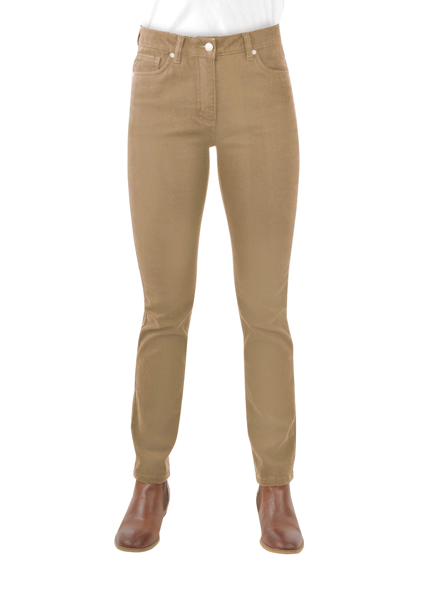 WMN COLOURED WOOL DENIM W/JEAN