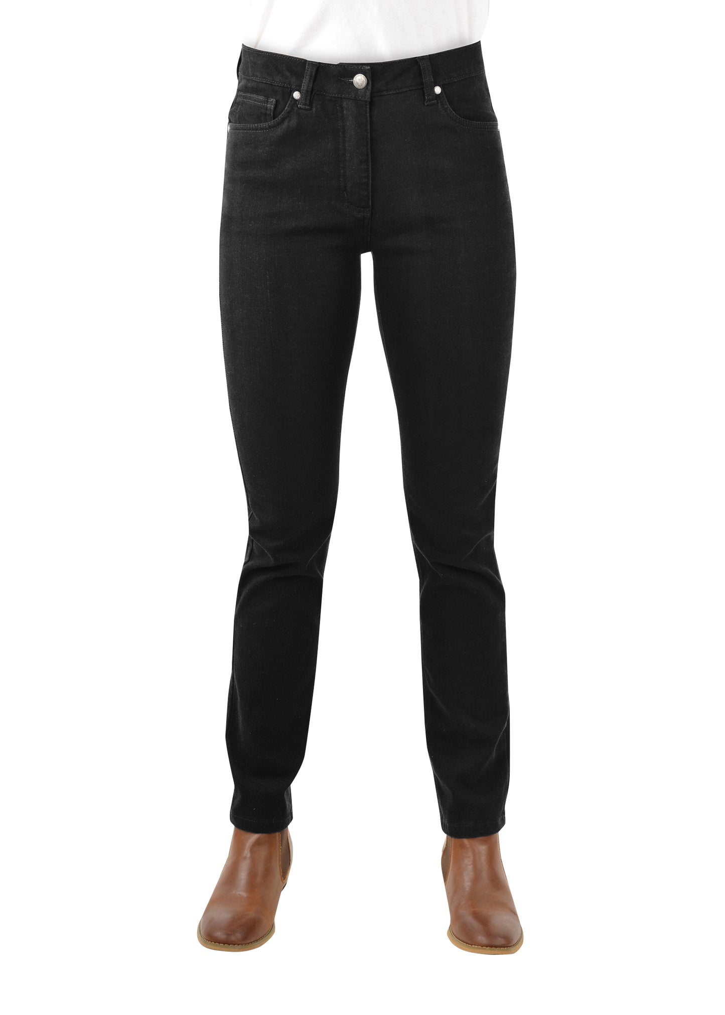 WMN COLOURED WOOL DENIM W/JEAN
