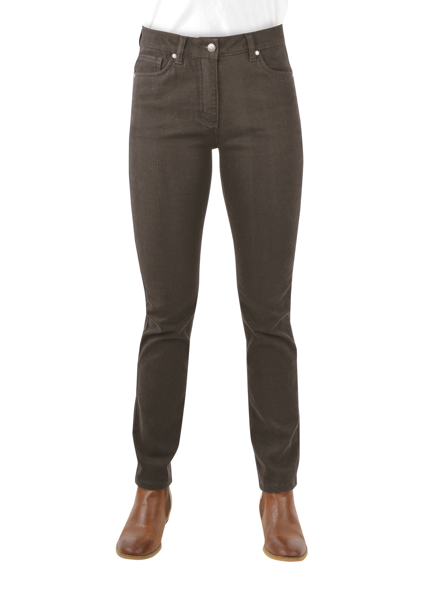 WMN COLOURED WOOL DENIM W/JEAN