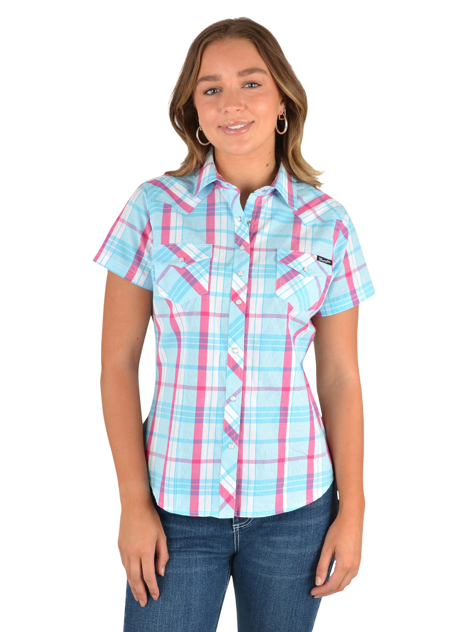 ADABELLE CHK WESTERN S/S SHIRT