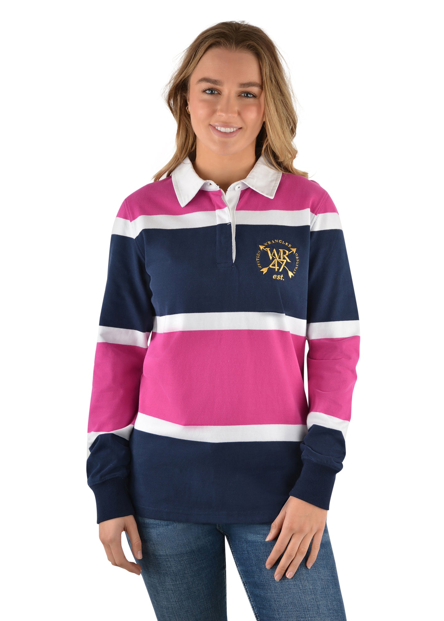 MARIKA STRIPE L/S RUGBY