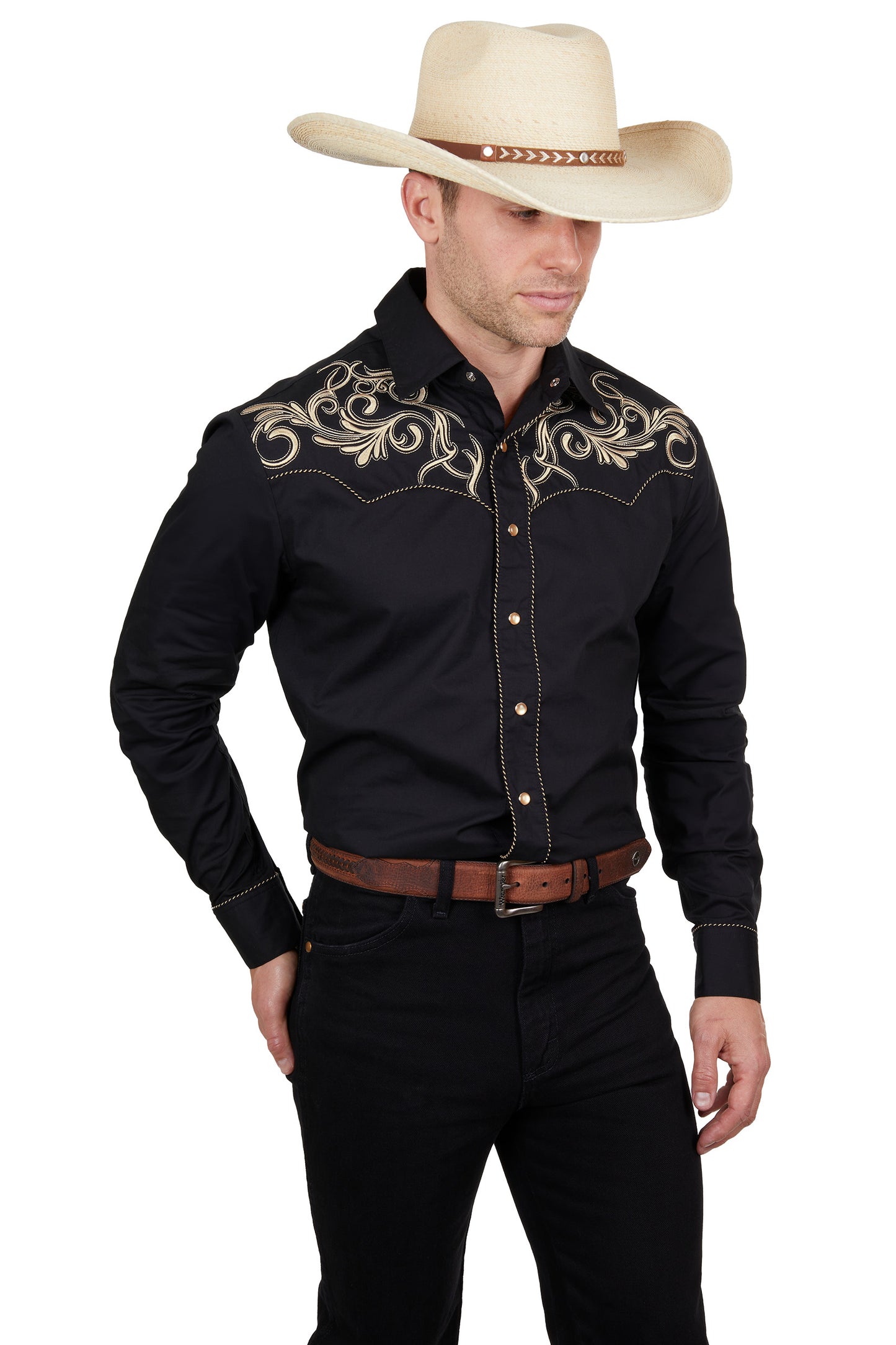 MENS ADAM EMB LS SHIRT