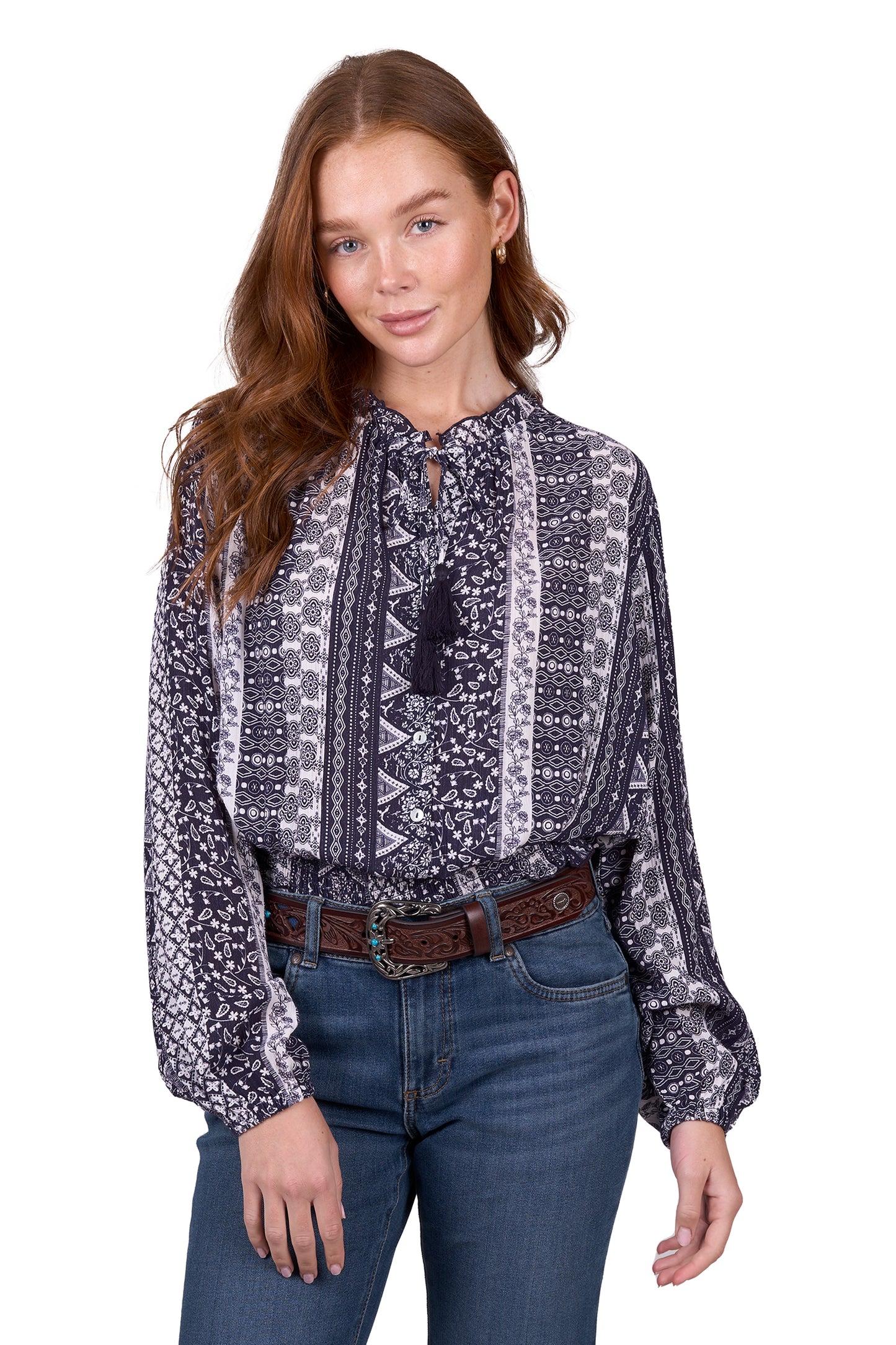 WMNS LINDSEY LS BLOUSE