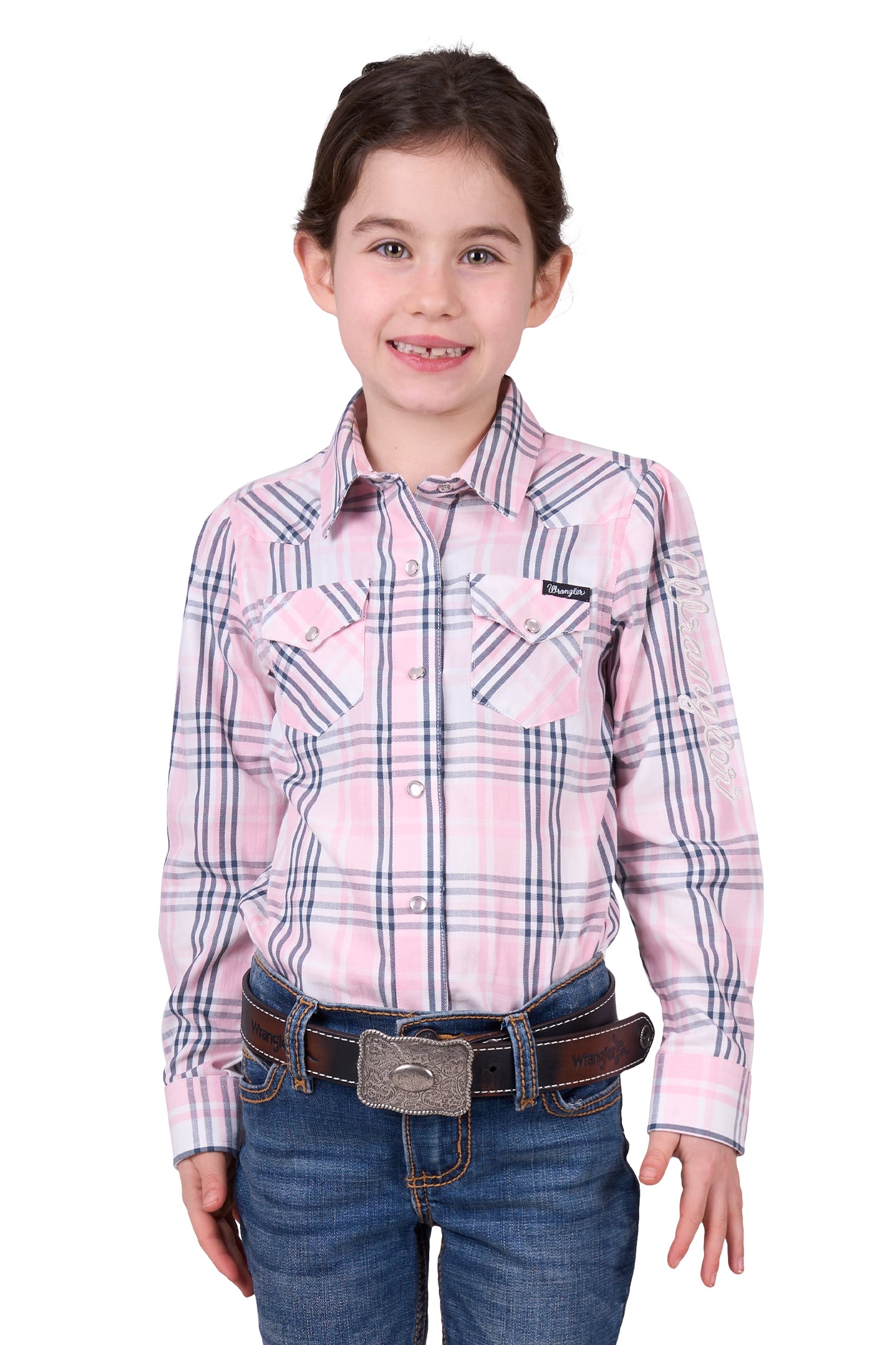 GIRLS PHOEBE CHECK LS SHIRT