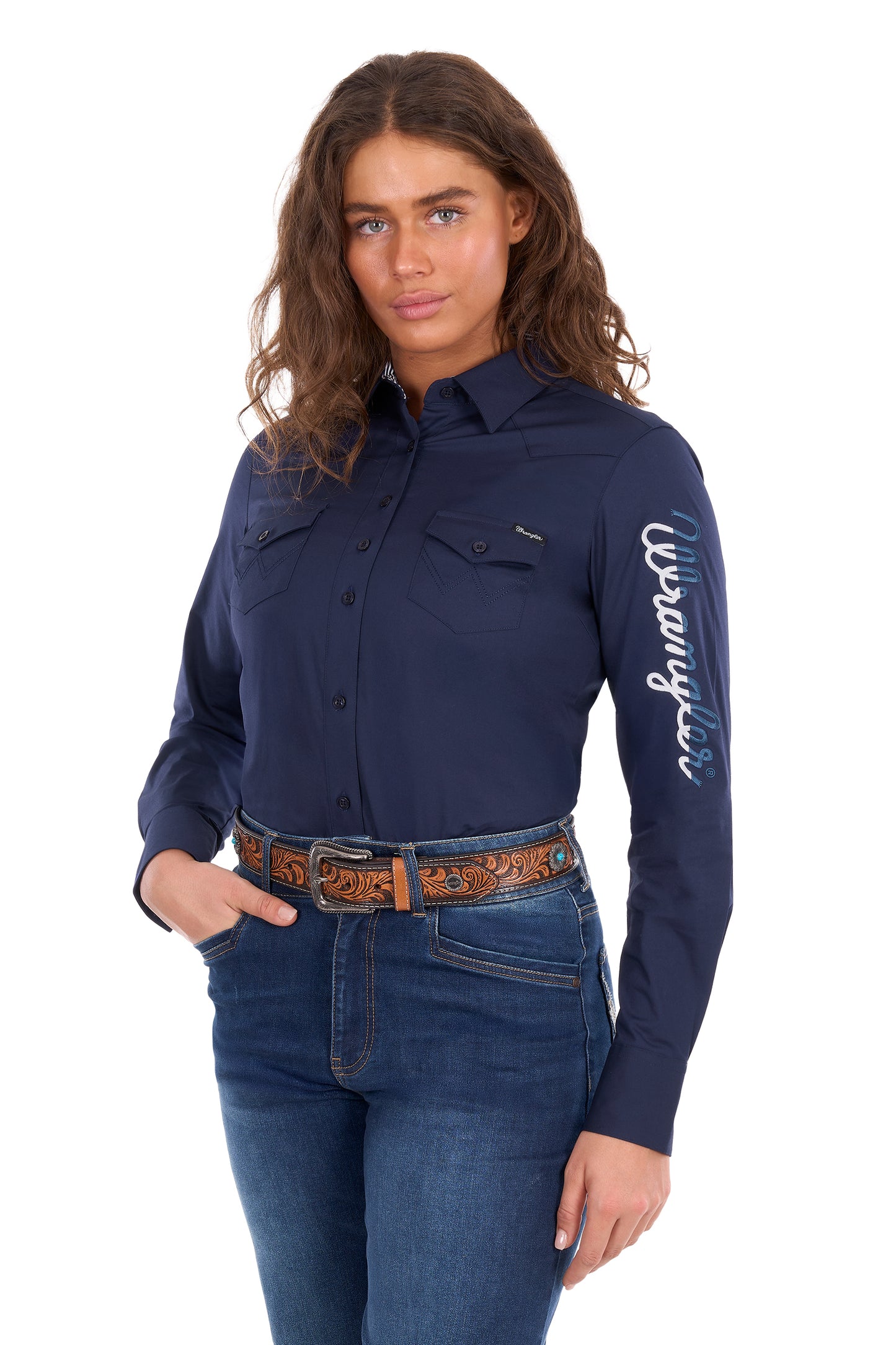 WMNS HAZEL LOGO LS SHIRT