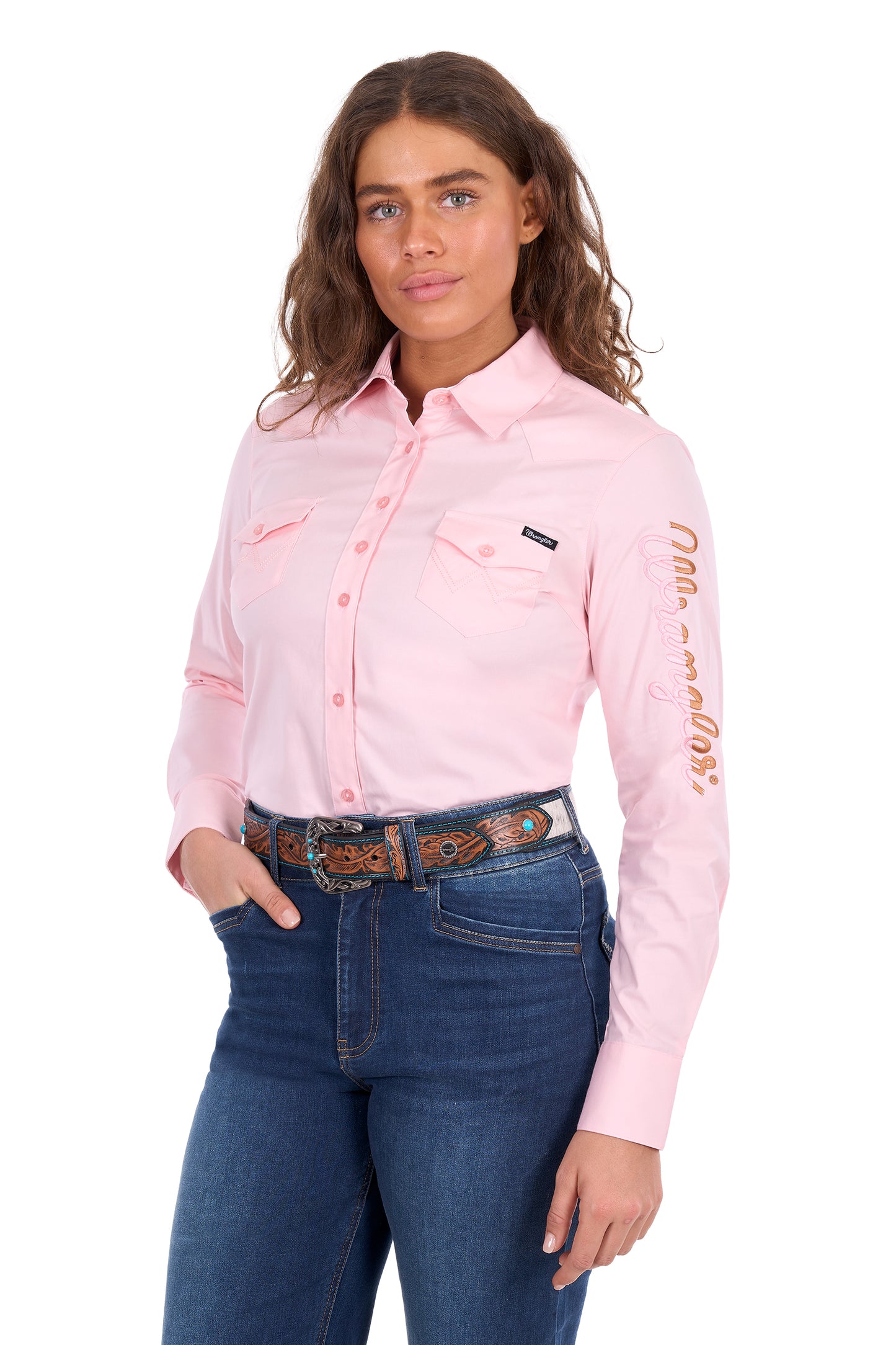 WMNS HAZEL LOGO LS SHIRT