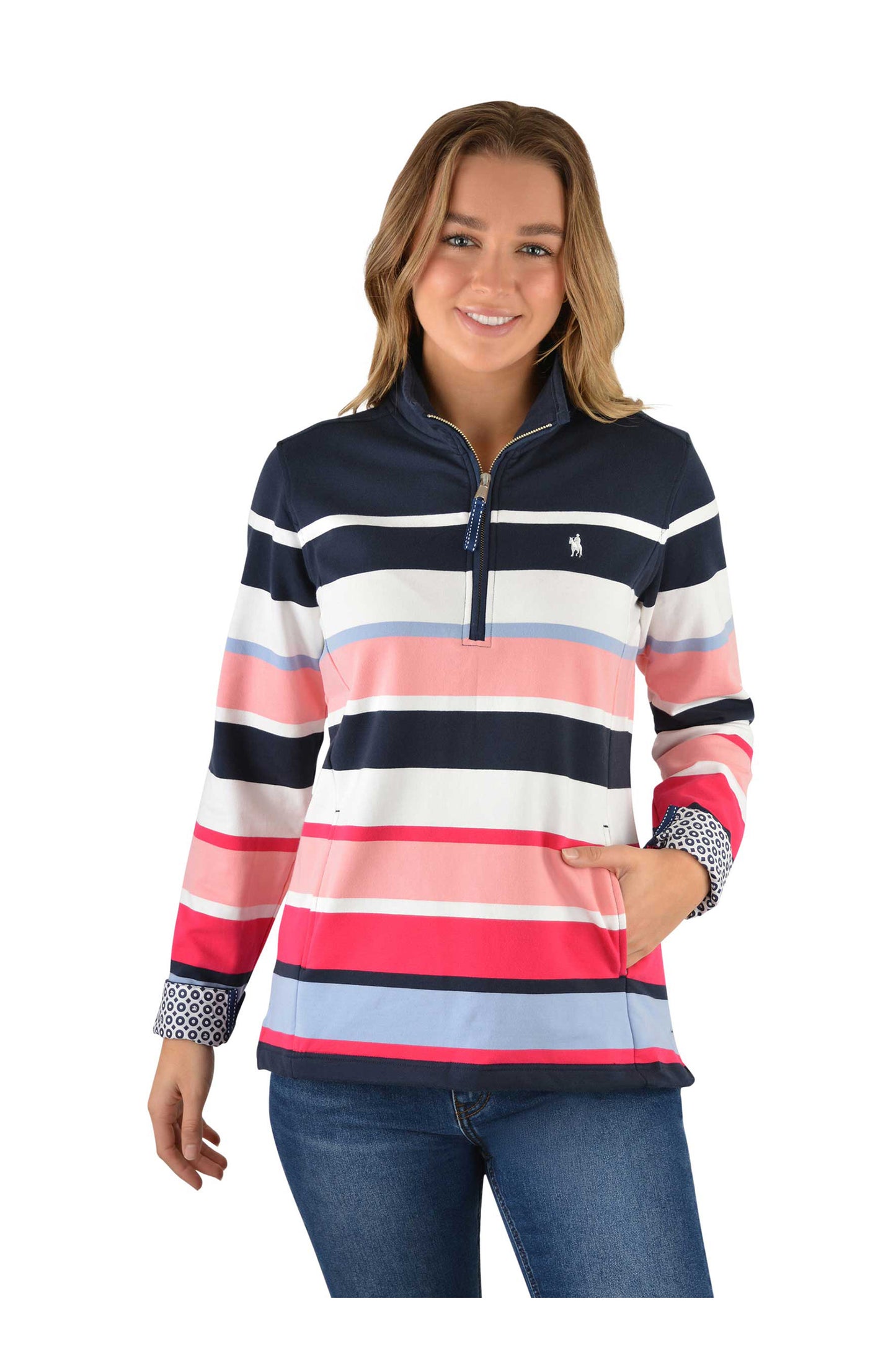 MANILLA QTR ZIP RUGBY